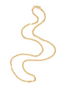 YELLOW GOLD MARINER CHAIN NECKLACE