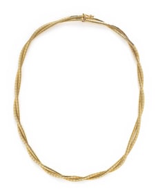 YELLOW GOLD DOUBLE CHAIN NECKLACE