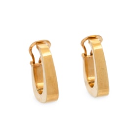 YELLOW GOLD HOOP EARRINGS