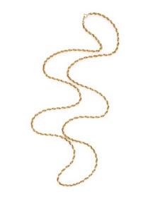 YELLOW GOLD ROPE CHAIN NECKLACE