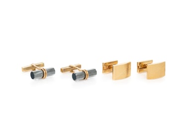 TIFFANY & CO., TWO PAIRS OF CUFFLINKS
