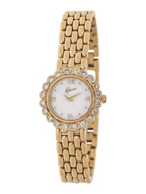 ROBANN'S, YELLOW GOLD AND DIAMOND WATCH