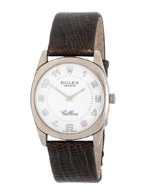 ROLEX, REF. 4233 18K WHITE GOLD 'CELLINI' WATCH