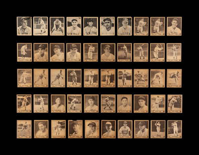 A Collection of 1939 and 1940 Play Ball Baseball Cards Including Jimmie Foxx and Multiple Hall of Fa: A Collection of 1939 and 1940 Play Ball Baseball Cards Including Jimmie Foxx and Multiple Hall of Famers Comprising the following issues: 1939: Bobby Doerr No. 7, George Selkirk No. 25, Bill