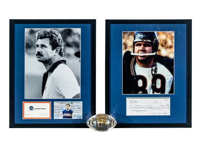 Collection One of Chicago Bears Legend Mike Ditka's Personal Items Including Hall of Fame Crystal Ba: Collection One of Chicago Bears Legend Mike Ditka's Personal Items Including Hall of Fame Crystal Ball and Signed Display Assorted items from Mike Ditka&#8217;s former home in Chicago Including a fram