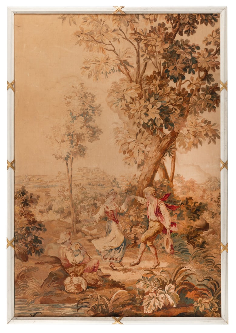 A Framed Aubusson Style Tapestry (1 of 2)