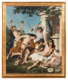 Emile Jean Baptiste Philippe Bin (French, 1825-1897) The Death of Orpheus, 1874