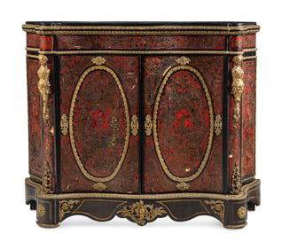 A Napoleon III Gilt Bronze Mounted Boulle Marquetry Cabinet