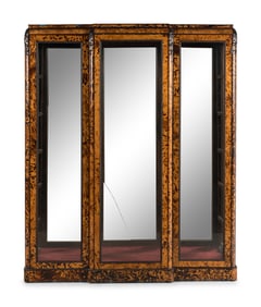 A French Faux Tortoiseshell Vitrine Cabinet