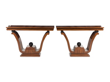 A Pair of Art Deco Style Console Tables