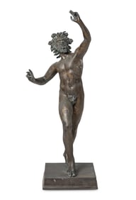 A Continental Bronze Figure of the Faun of Pompeii