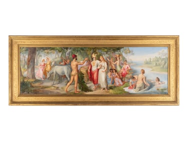 Ferdinand Platner (Italian, 1824-1896) Athena and the Muses, 1862