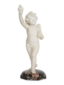 Donatello Gabbrielli (Italian, 1884-1955) Cupid Holding Flaming Heart Aloft