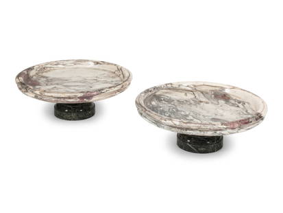 A Pair of Large Italian Marble Tazze: A Pair of Large Italian Marble Tazze 19th/20th Century Height 10 x diameter 28 inches. This lot is located in Chicago. Provenance: John Nelson Antiques, Los Angeles