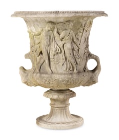 A Continental Marble Campagna Urn