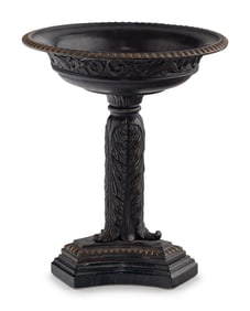 A Continental Parcel Gilt Bronze and Marble Tazza