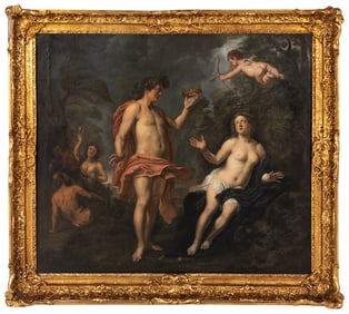 Attributed to Augustin Terwesten (Dutch, 1711-1781) Bacchus and Ariadne