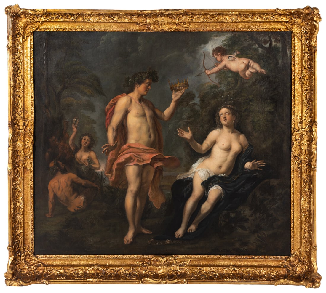 Attributed to Augustin Terwesten (Dutch, 1711-1781) Bacchus and Ariadne (1 of 4)