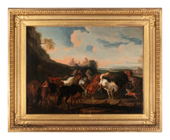 Pieter van Bloemen (Flemish, 1657-1720) Driving the Herd