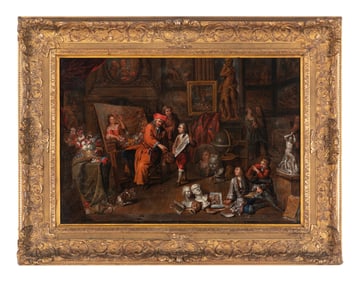 Balthasar van den Bossche (Flemish, 1681-1715) In the Artist's Studio