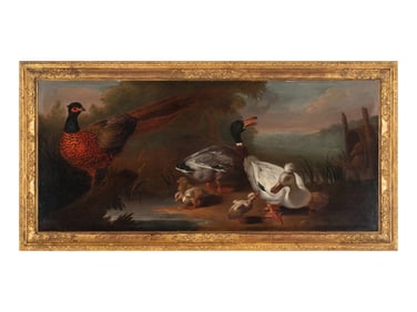 Manner of Pieter Casteels III (Flemish, 1684-1749) A Landscape with Wild Fowl