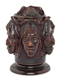 A German or Austrian Carved Walnut Humidor