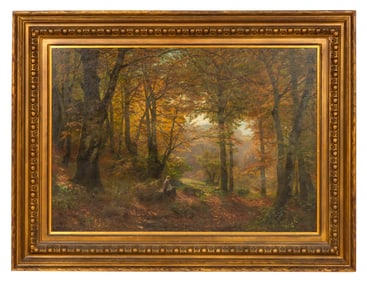 Heinrich Böhmer (German, 1852-1930) A Woodland Glade