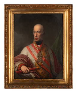 Johann Baptist Lampi the Elder (Austrian, 1751-1830) A Portrait of Emperor Francis I (II) of Austria: Johann Baptist Lampi the Elder (Austrian, 1751-1830) A Portrait of Emperor Francis I (II) of Austria oil on panel 31 1/2 x 24 inches. Property of a California Collector This lot is located in Chicago.