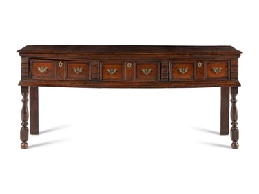 A Charles II Oak Sideboard