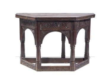 A Charles II Oak Octagonal Flip-Top Table