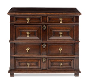 A William and Mary Oak Chest of Drawers