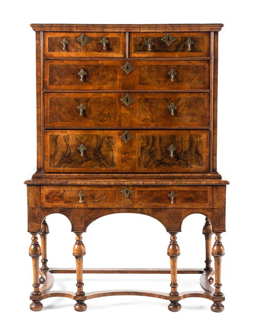 A William and Mary Walnut Chest on Stand (1 of 10)