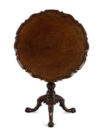 A George II Mahogany Tilt-Top Tea Table
