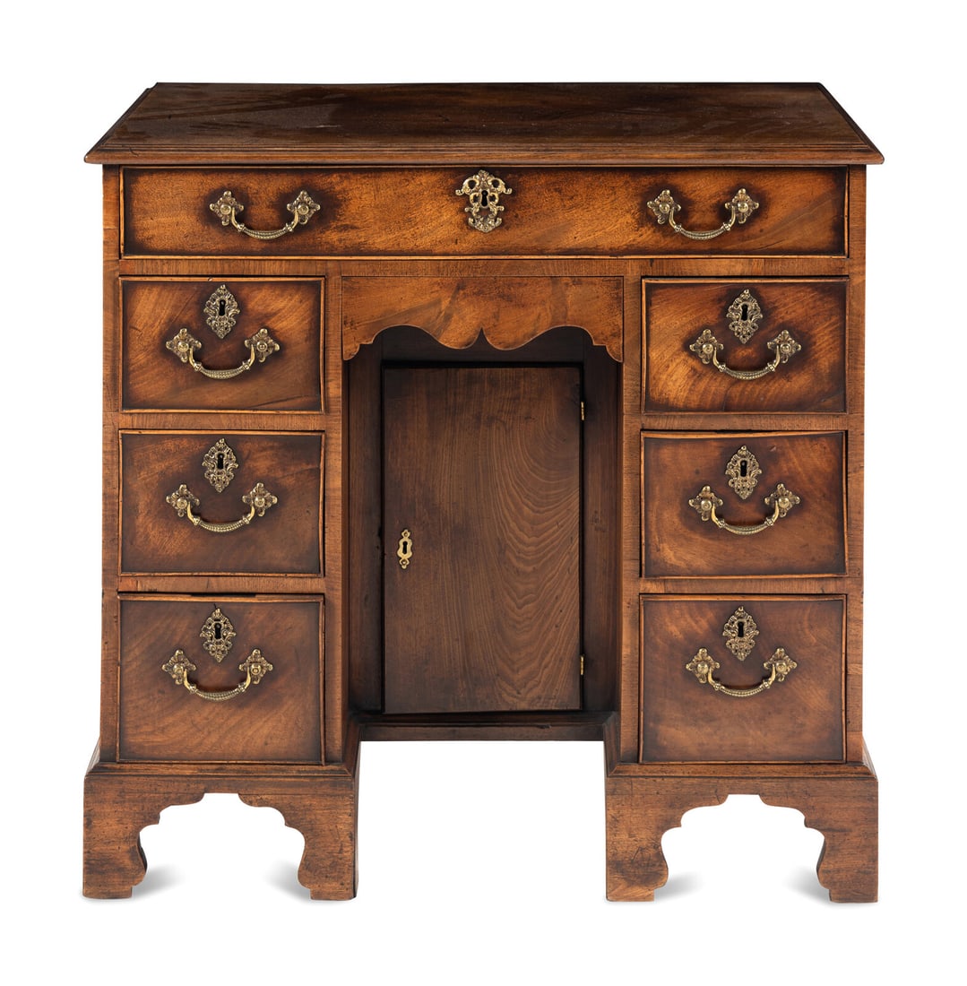 A George II Mahogany Kneehole Desk (1 of 9)