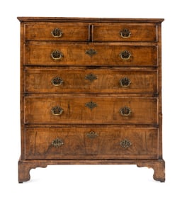 A George II Walnut Chest of Drawers
