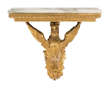 A George II Style Giltwood Marble-Top Bracket