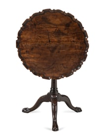 A George III Mahogany Tilt-Top Tea Table