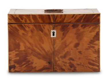 A George III Tortoiseshell Tea Caddy