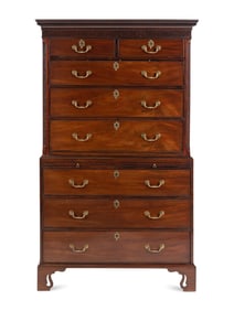 A George III Mahogany Chest on Chest