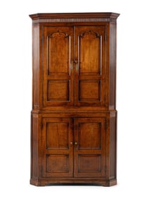 A George III Oak Corner Cabinet