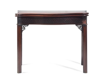 A George III Mahogany Serpentine Flip-Top Table