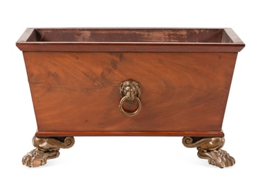 A George III Style Parcel Gilt Mahogany Cellarette