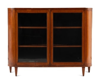 A George III Satinwood Bookcase