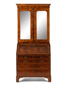 A George II/III Wallnut Bureau Cabinet