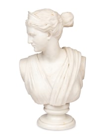 An English Marble Bust of Diana of Versailles