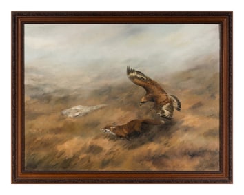 John Black (British, 20th Century) The Chase, 1986