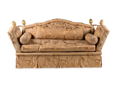 A Damask-Upholstered Knole Sofa