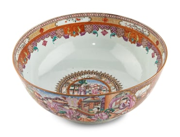 A Chinese Export Porcelain Punch Bowl