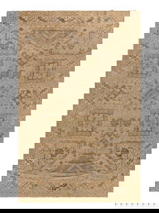 An Oushak Rug: An Oushak Rug Circa 1900 10 feet 4 inches x 6 feet 8 inches. This lot is located in Chicago.