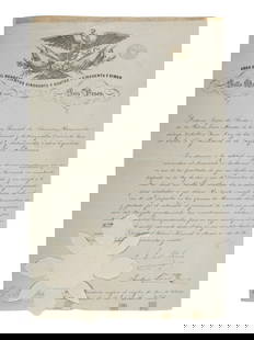 SANTA ANNA, Antonio López de (1794-1876). Document signed as President of Mexico, 8 February 18: SANTA ANNA, Antonio López de (1794-1876). Document signed as President of Mexico, 8 February 1854. SANTA ANNA, Antonio López de. Partly printed appointment signed ("A. L. de Sta.